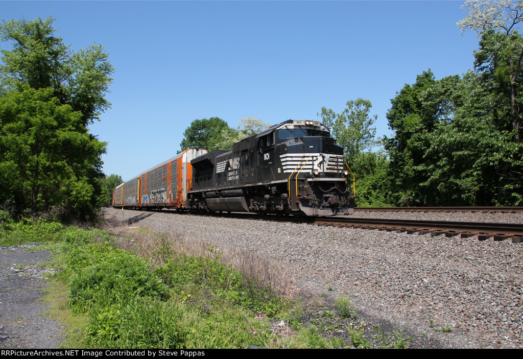 NS 1101 with a manifest train on the Cove siding